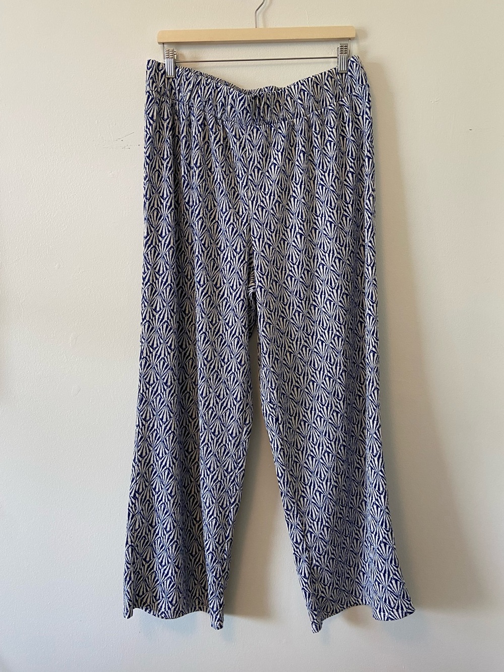 H&M Geometric Crinkle Wide Leg Pants